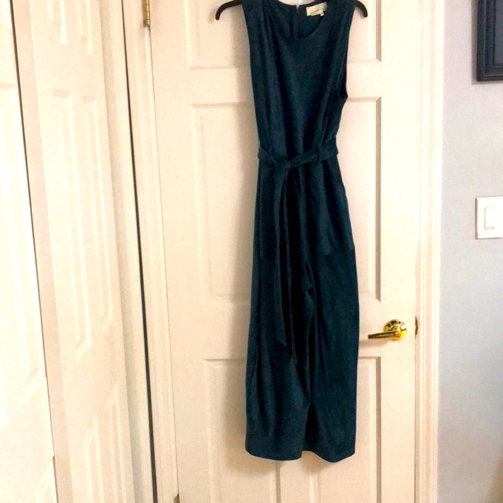 Anthropologie suede jump suit